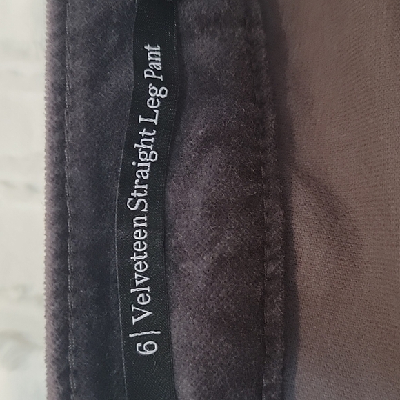 Talbots Gray Velveteen High Rise Pants Size 6 - Picture 9 of 11